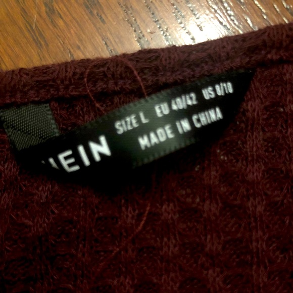 Women’s Burgundy Long Sleeve Shirt - Picture 2 of 3